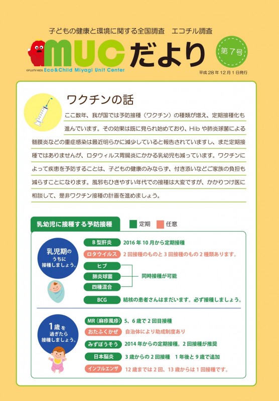 MUCだより7号表紙